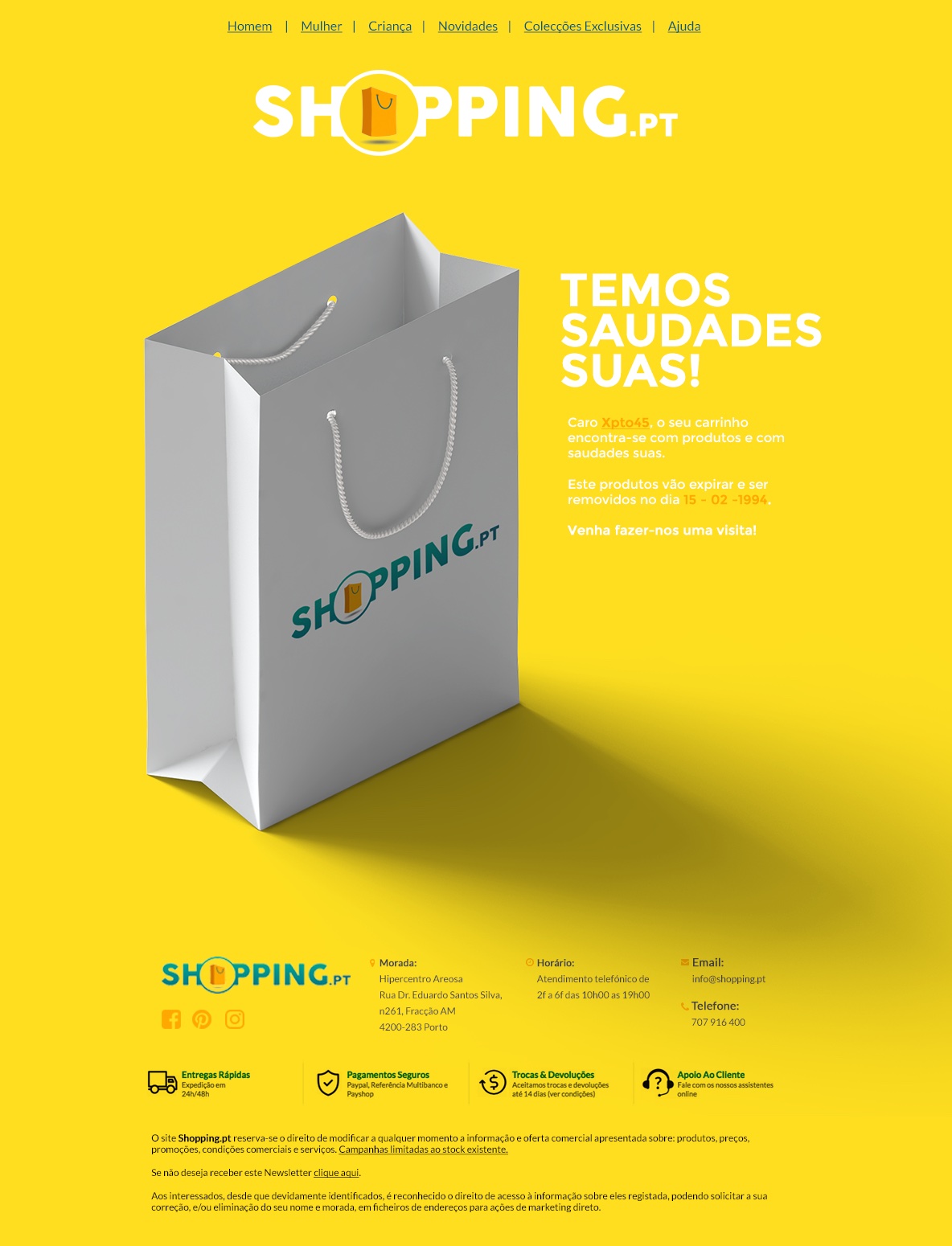 Email Campaign for Shopping PT