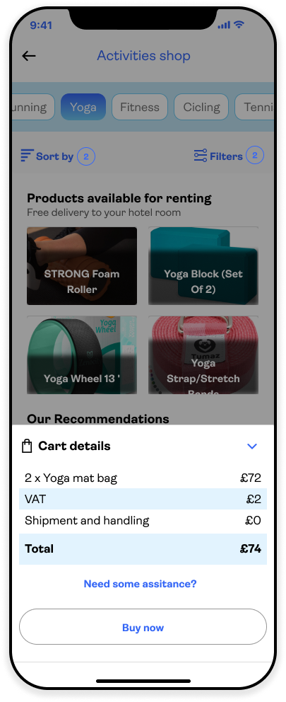 eShop entry point