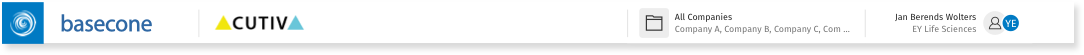 New top nav bar