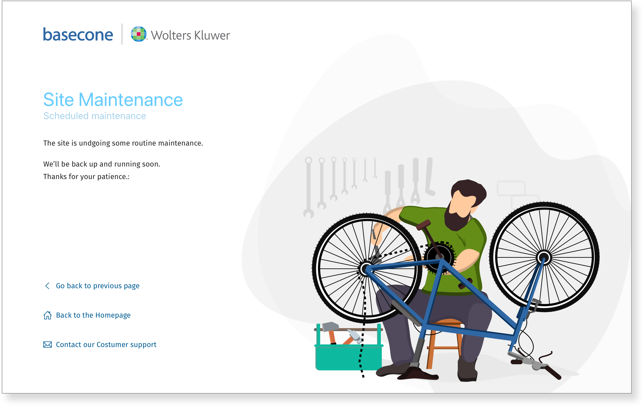 Maintenance message